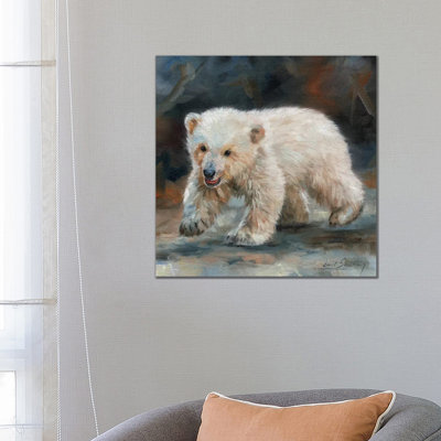 Polar Bear Baby by David Stribbling - Wrapped Canvas Painting