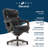 La-Z-Boy Harnett Big and Tall Executive Office Chair, Ergonomic High-Back Chair with Solid Wood Arms, ComfortCore with Memory Foam Cushions, Bonded Leather-39420202