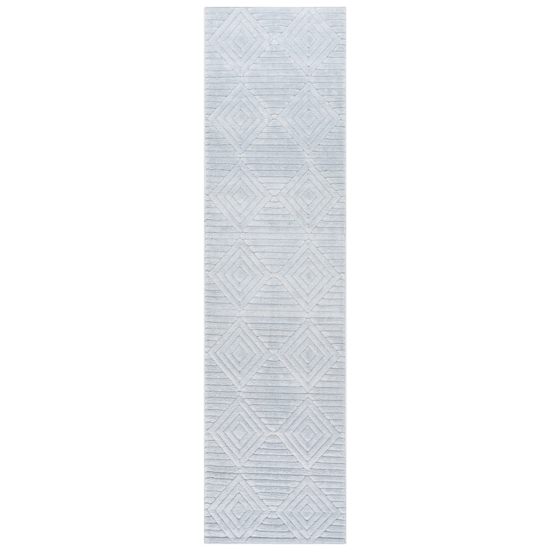 Tapis bleu Selena 684, Tapis de couloir 2 pi 2 po x 8 pi
