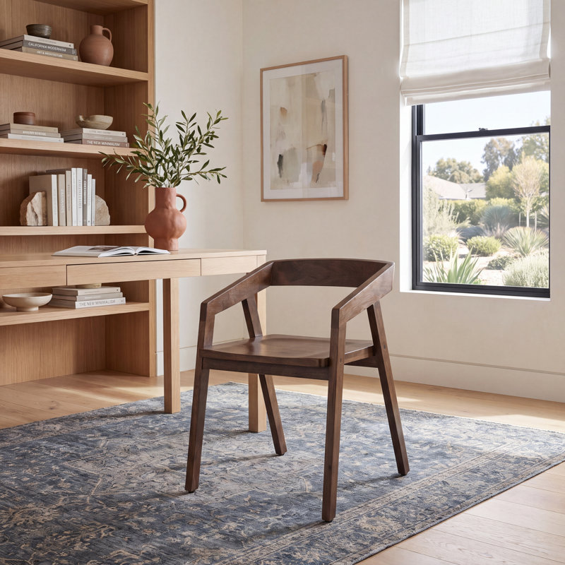 Dey 18'' H Solid Wood Arm Chair
