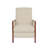 Mid Century Modern Fabric Channel Stitch Wood Pushback Recliner