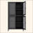 Classic Metal Storage Cabinet Display Cabinet With 4 Glass Doors 4 Shelves Cabinet Freestanding Bookcase Side Cabinet For Home Office Living Room Kitchen Hallway