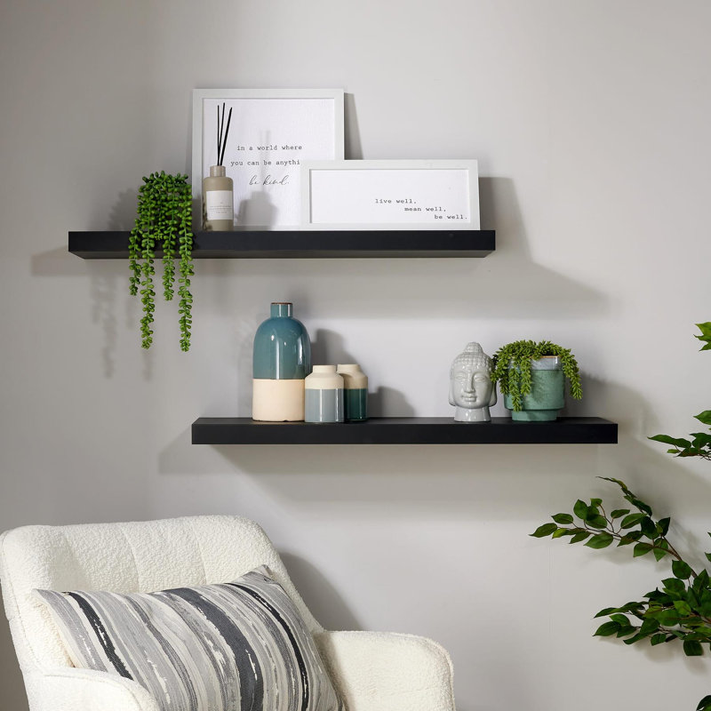 Tayshia 2 Piece MDF Floating Shelf, 80cm