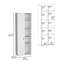 Armoire de rangement C 67 po avec une porte, cinq tablettes intérieures et cinq tablettes extérieures Cary, blanc-532222788