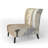 Love in Paris V - Romantic French Country Upholstered Slipper Chair