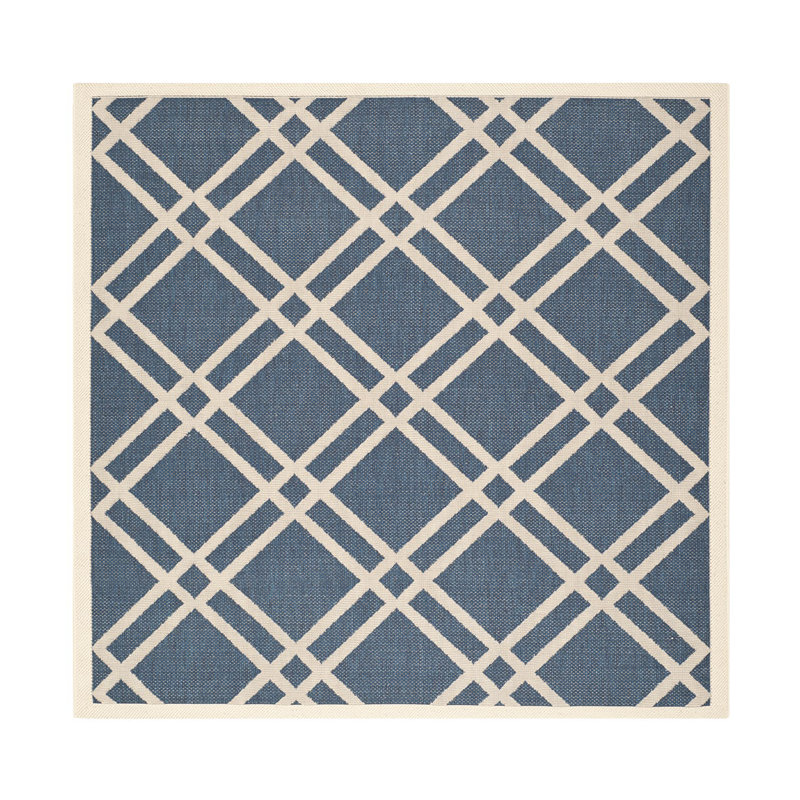 Vondrus Performance Geometric Indoor/Outdoor Area Rug, Square 4'