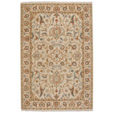 Sarah Hand-Knotted Wool Beige Ivory Area Rug