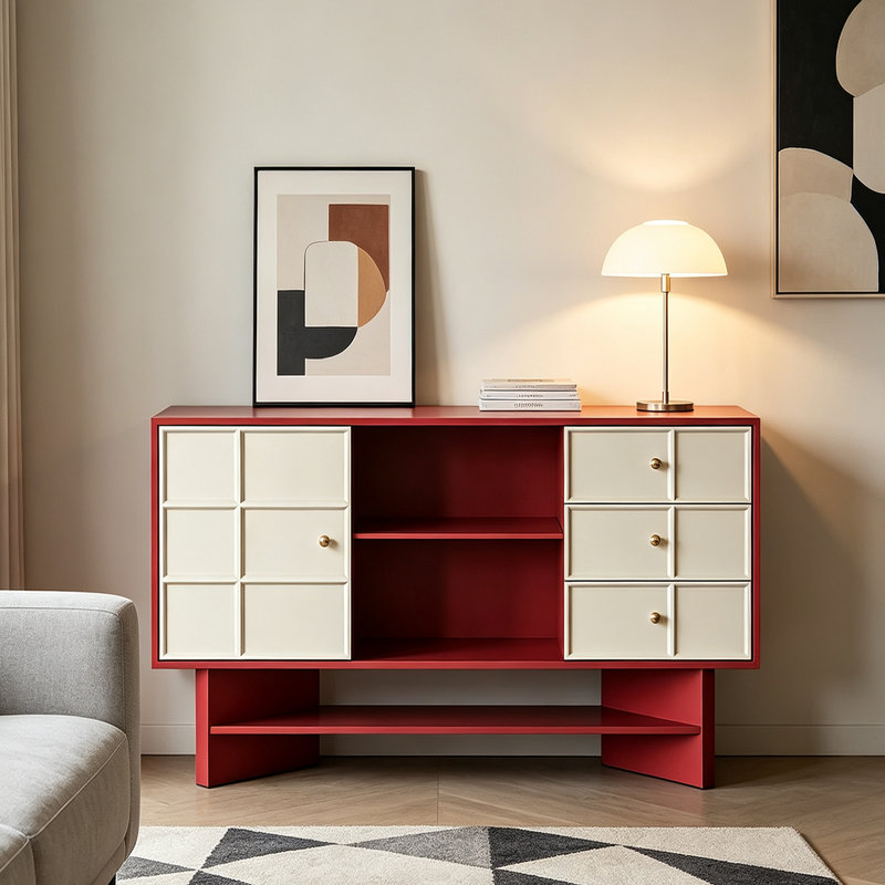 Armoire d'entrée moderne et minimaliste, H 35,4 po x l 47,2 po x P 15,7 po