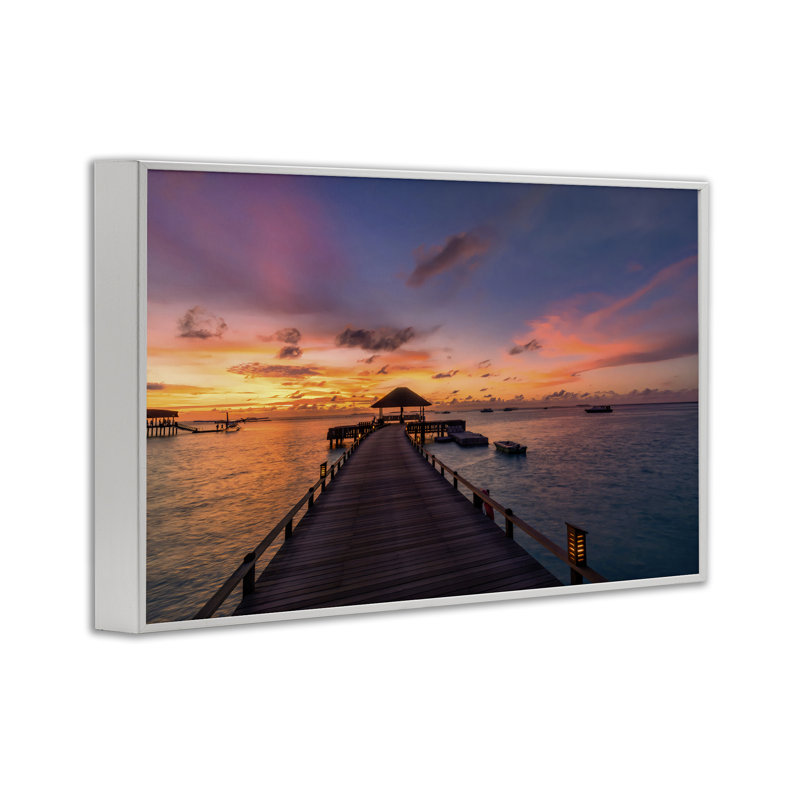 «Amazing Sunset at Pier Giclee Art», conception par LSR Creative Studio, H 12 po x l 18 po