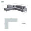 Canapé modulaire 3 pièces d'angle rembourré-96428299