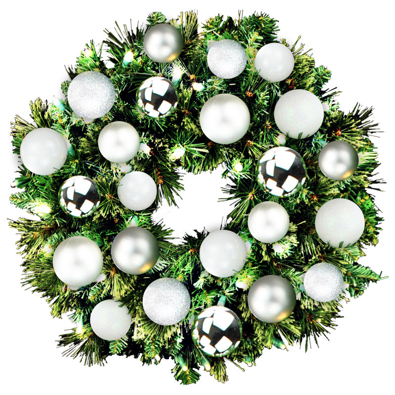 Couronne lumineuse, H 8 po x l 36 po x P 36 po, Argent