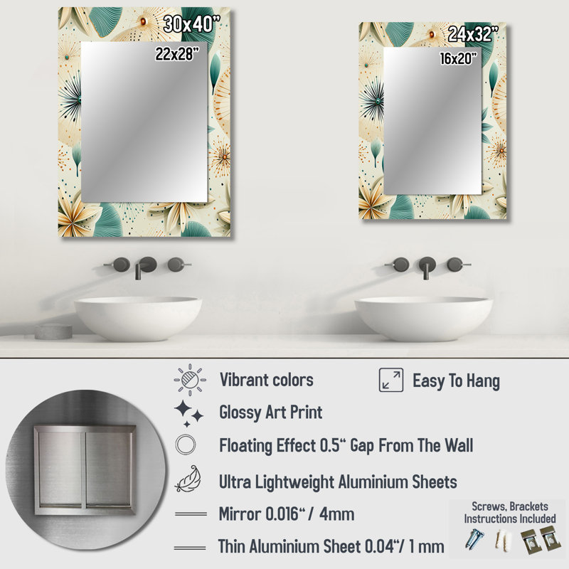 Hawa - Coastal Wall Mirror, 32 po x 24 po