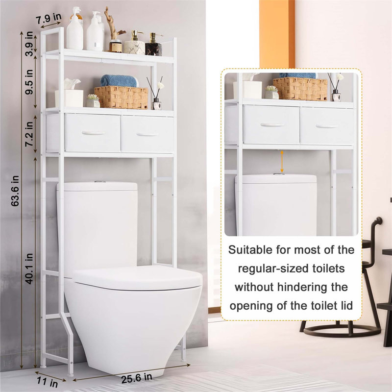 Aadhith Over The Toilet Storage, White