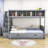 Kids Twin Over Full Bunk Bed with Drawers-856993286