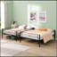 Lit superposé double au dessus d'un lit double, aucun sommier requis, assemblage facile