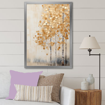 " Minimalism Golden Trees Harmony III "