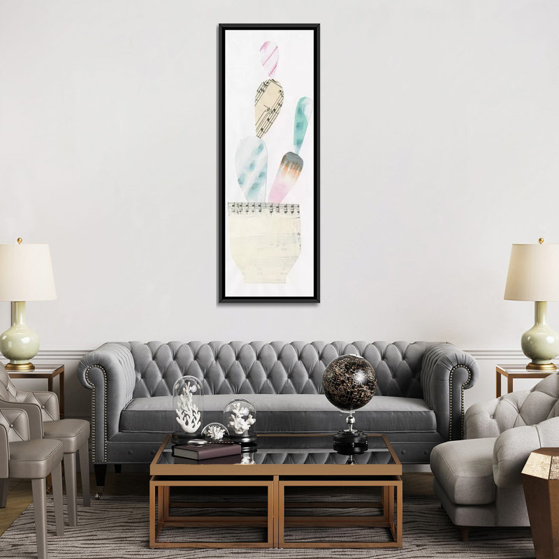 « collage cactus vii », toile d’impression, H 72 po x l 24 po x P 1,5 po, Toile tendue