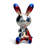 Chrome Red Blue Gradient Bunny Sculpture