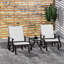 Siège de patio coulissant en blanc. Surface en acier et en maille pour une utilisation extérieure dans le jardin. Sièges confortables de 330 lb - Limite de poids crème. Cadre de jardin, cour. Capacité de charge