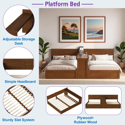 Lit plateforme avec rangement réglable Modern 2
