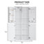 Armoire de cuisine avec 12 tablettes de rangement, armoire de rangement à panneau perforé H 71,3 po, support à 3 niveaux et 4 tablettes réglables-1682056852