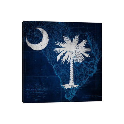 South Carolina (Vintage Map) - Wrapped Canvas Painting