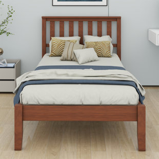 Wood Platform Bed With Headboard