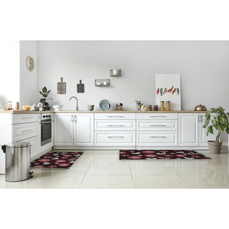 Tapis en chenille Flowery Love Valentines, Rectangle 2 pi x 3 pi