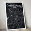 « minneapolis city map », reproduction d’impression sur affiche en minuit-31736971