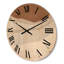 Horloge murale moderne en bois - formes terre cuite et ivoire avec effet usé-63903827