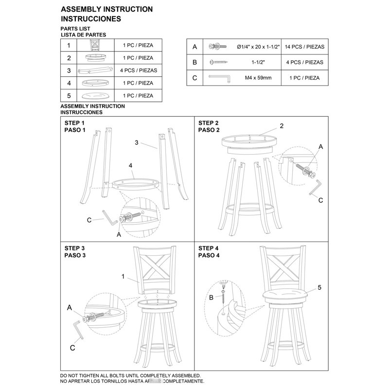 Chaises de pub à hauteur de comptoir 2 pièces, pivotant avec siège rembourré noir / tissu et repose-pieds pratique, bois, tabourets de cuisine, salle à manger de soutien