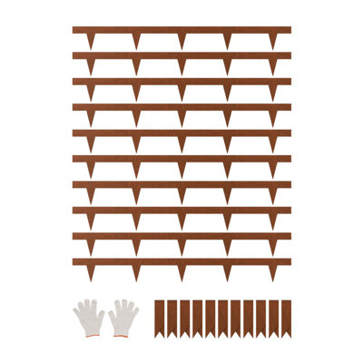 Bordure de jardin en acier 40 po x 4,5 po résistante aux intempéries