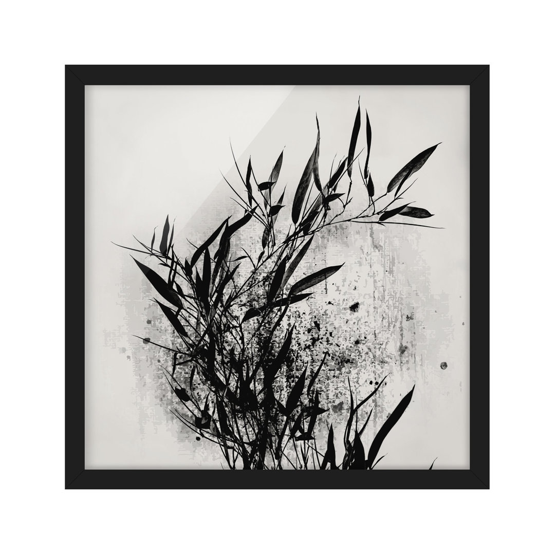 Gerahmter Grafikdruck Flora - Black Bamboo