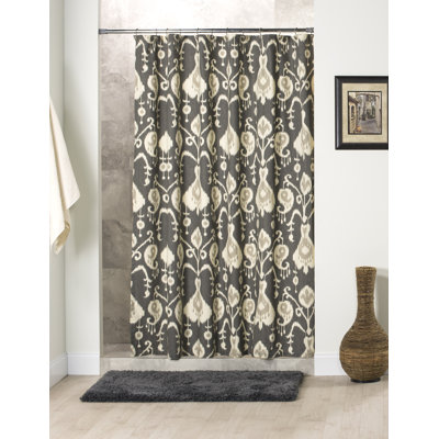 Salazar Contemporary Cotton Ikat Shower Curtain