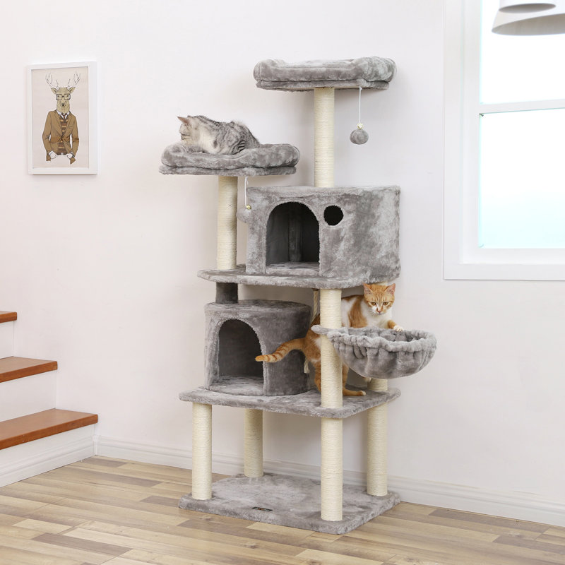 152cm H Cat Tree, Light Grey