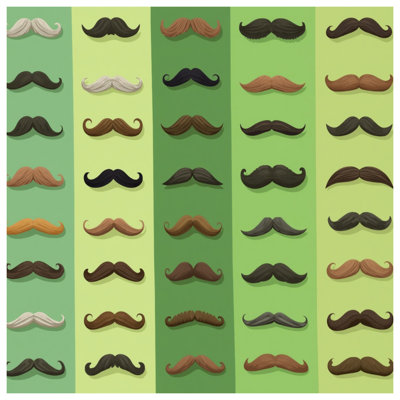 Édredon divers styles de moustache