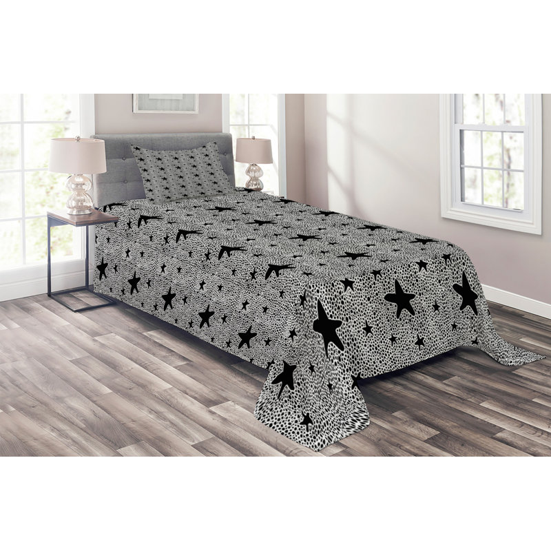 Modern & Contemporary Polyester Coverlet, Twin Bedspread + 1 Sham