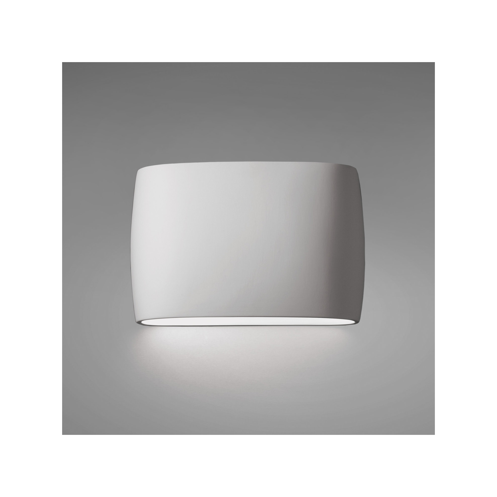 Logan Outdoor Ceramic Wall Light, Bisque, 9.75" H x 16" W x 4" D, LED