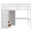 Lit mezzanine avec garde-robe intégré, bureau, tablettes de rangement et tiroirs-1168492277