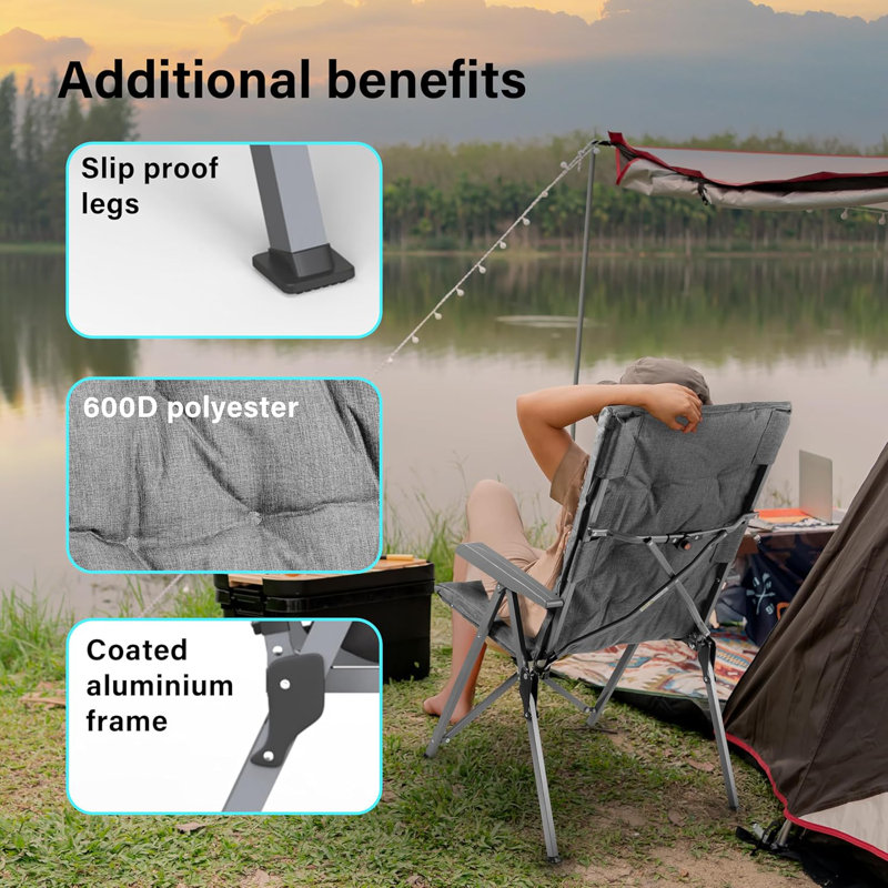 Folding Camping Chair, Grey