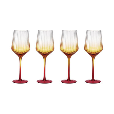 Stemmed Fluted Wine Glass