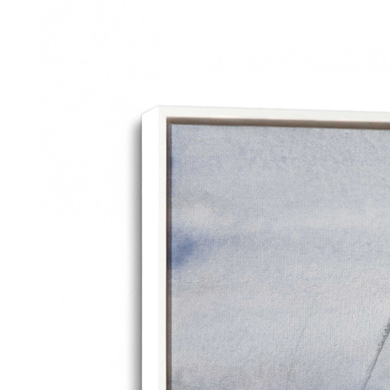 Blue Mood Moves, ensemble de 2 impressions, Toile avec cadre, Blanc opaque, 30 po x 30 po