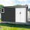 Remise en métal 8 x 12 pi avec construction stable et mur renforcé - double porte de rangement gris foncé