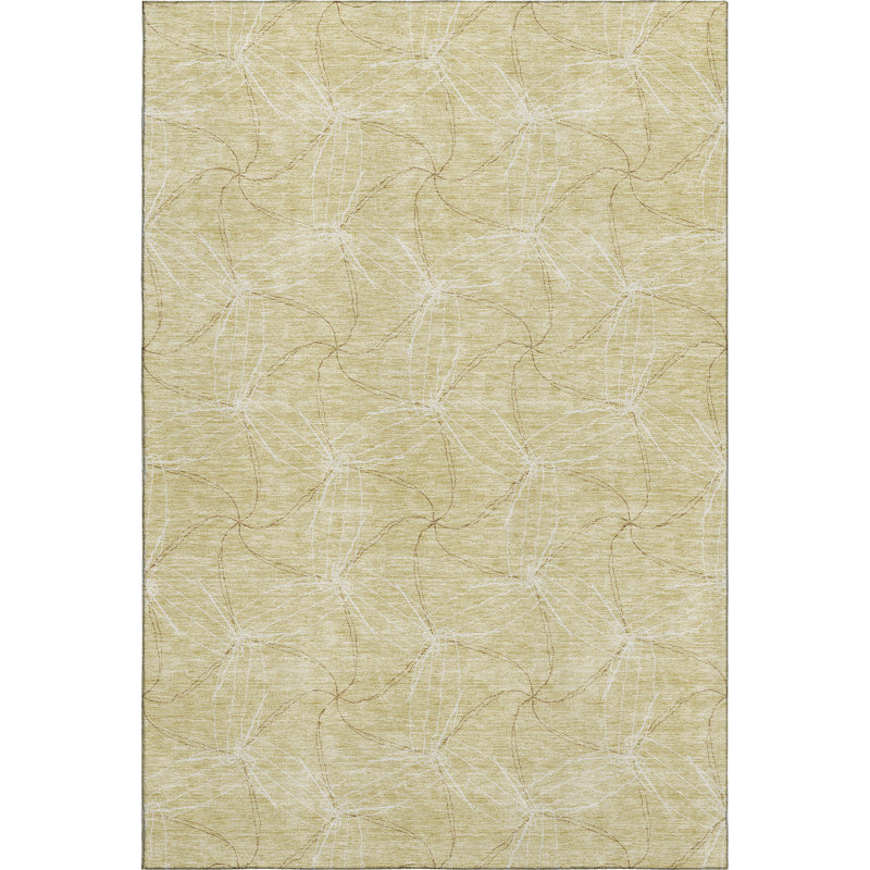 Premium Machine Washable Prisco Wheat Rug, Rectangle 8' x 10'