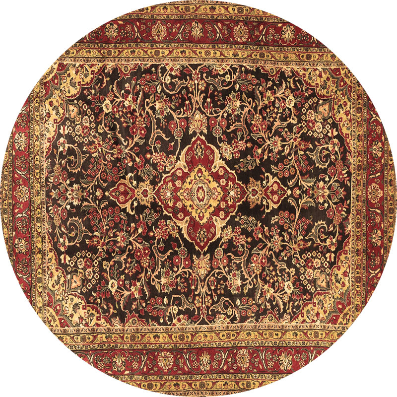 Tapis brun traditionnel Traditional 4494, Rond 7 pi