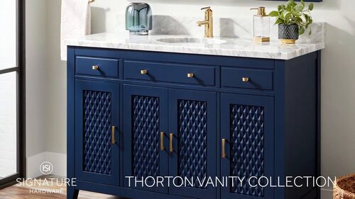 Blue Bathroom Vanities, Signature Hardware