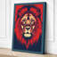 Commanding Lion Modern - Wrapped Canvas-1392686579-1392686586