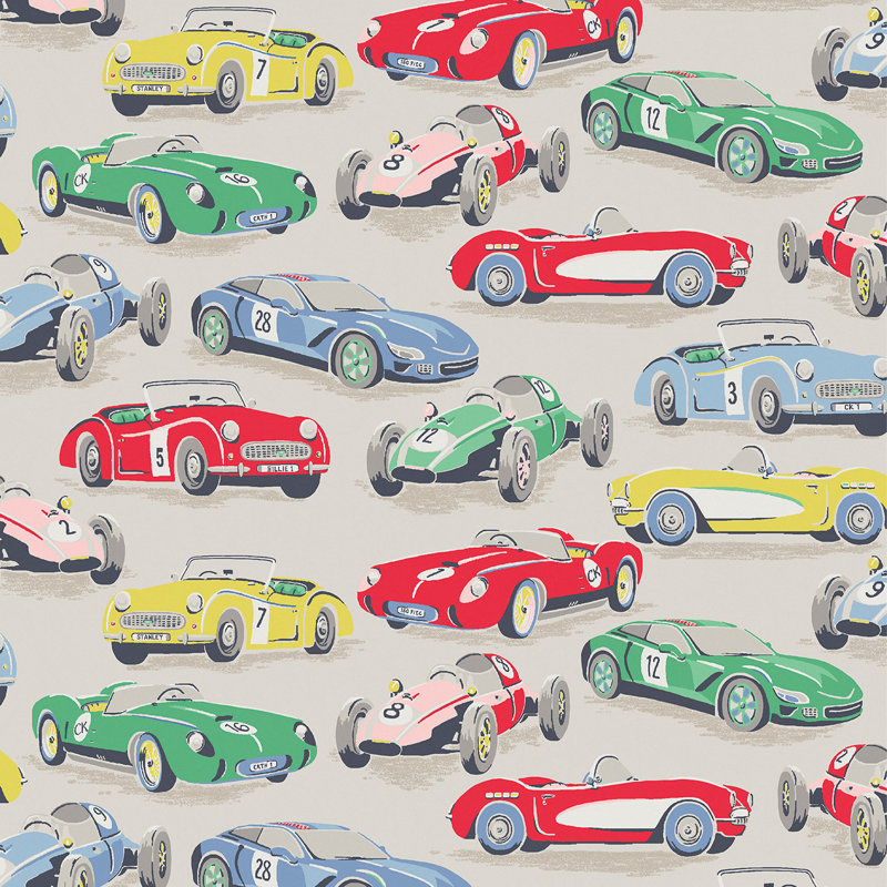 Cath Kidston Vintage Cars Multicoloured Kids Wallpaper