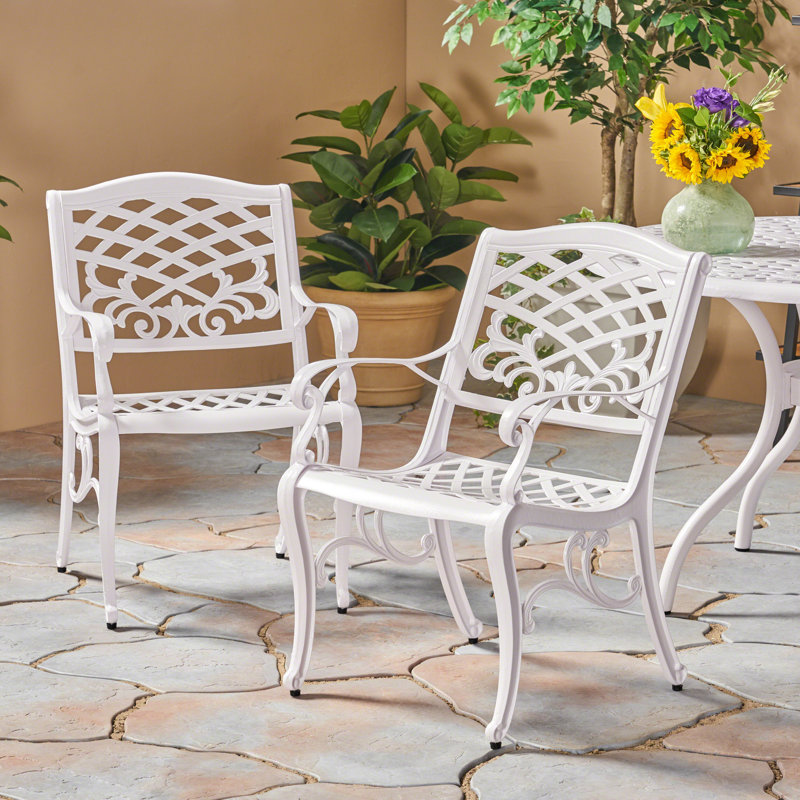 Fauteuil d'extérieur Jeannine, Blanc