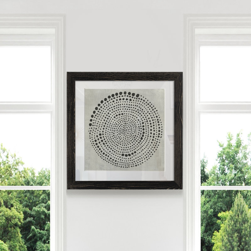 Mythos II - peinture encadrée, H 27,5 po x l 27,5 po x P 1,5 po, Cadre noir